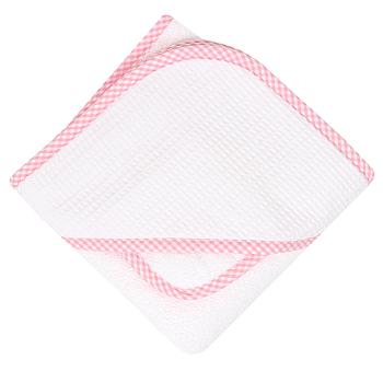 Pink & White Gingham Towel & Wash